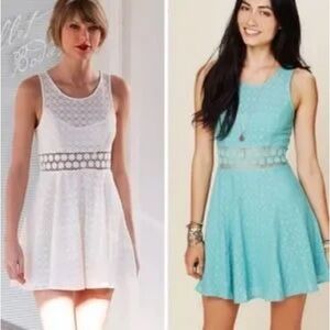 Free People Daisy Waist Dress Teal